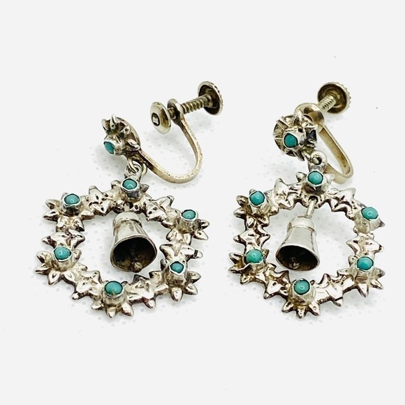 Vintage JPL Wreath Bells 865 Screw Backs Earrings - Picture 1 of 12